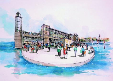 Ilustración del proyecto turístico-lúdico-comercial del “Port Vell”